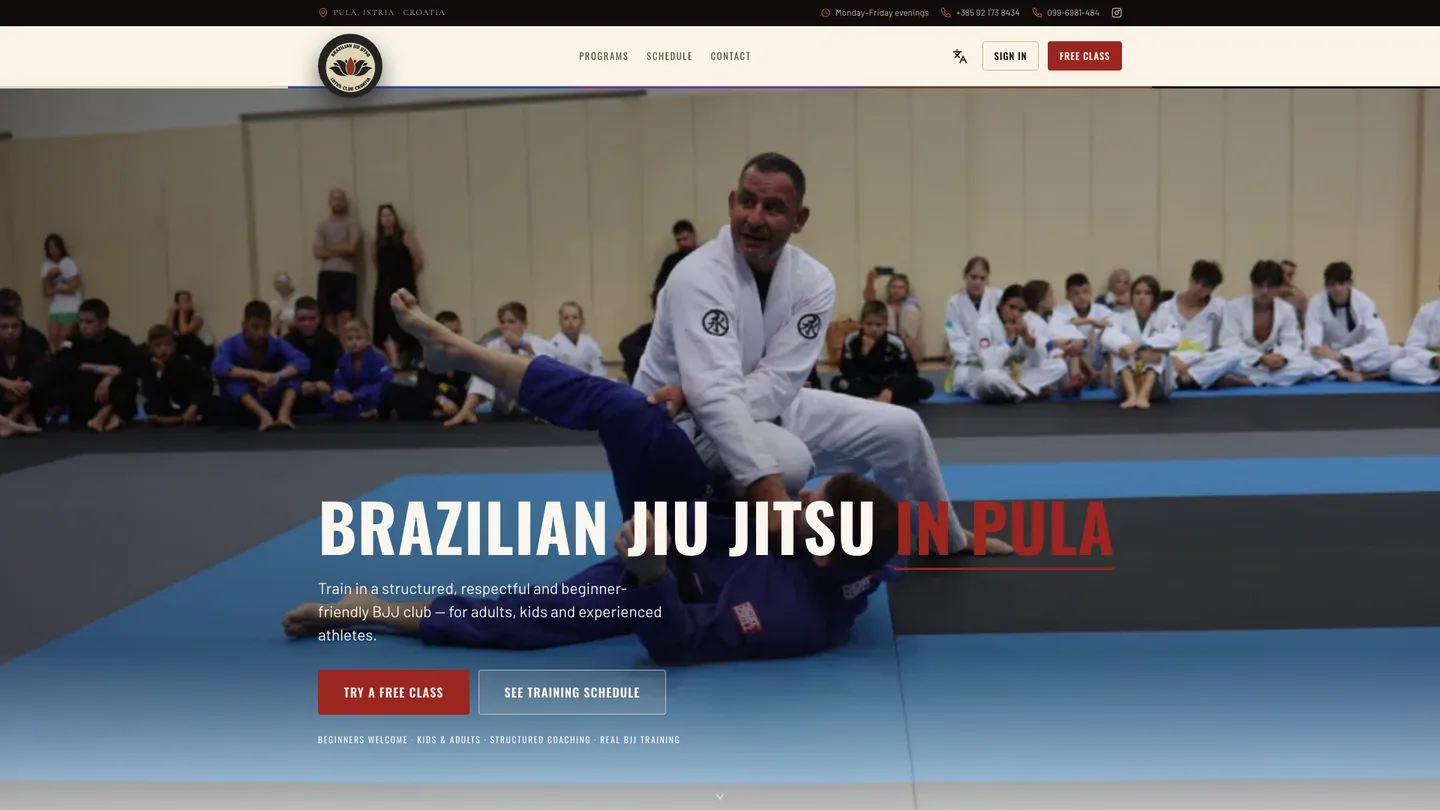 The Lotus Club Pula website